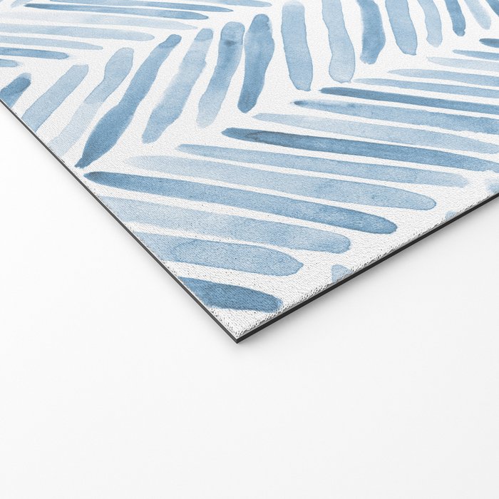 Baby blue watercolor herringbone  Welcome Mat Gallery Image 2