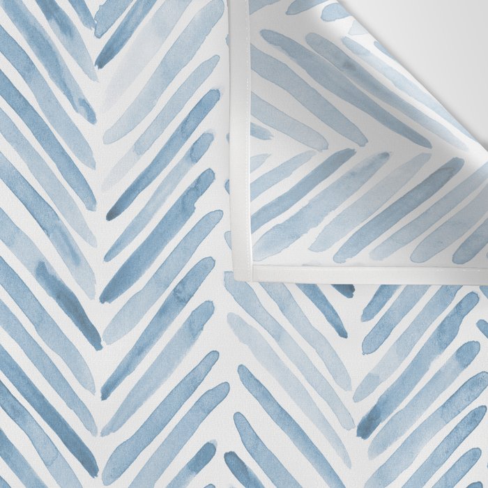 Baby blue watercolor herringbone  Wall Tapestry Gallery Image 3
