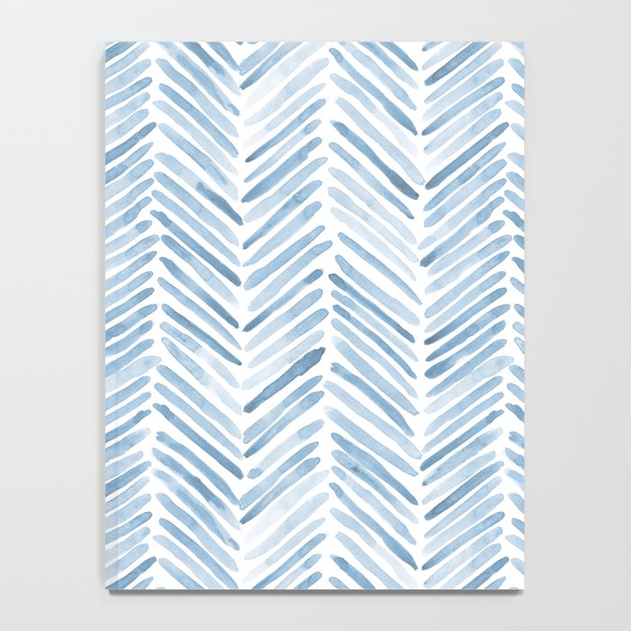 Baby blue watercolor herringbone  Notebook Gallery Image 4