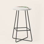 Protea flower painted in watercolor Stool Gallery Image 1