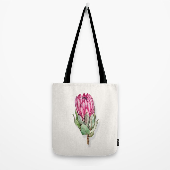 Protea flower painted in watercolor Tote Bag Gallery Image 2