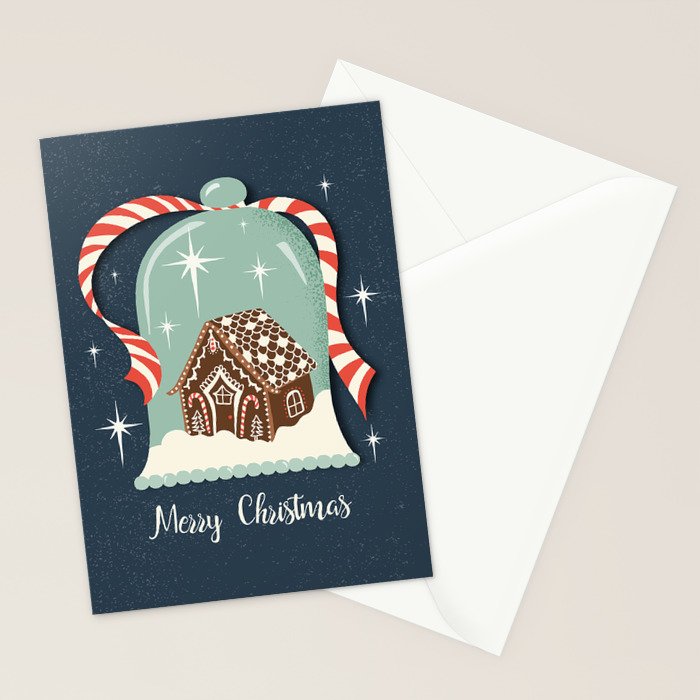Gingerbread Village Stationery Card Gallery Image 2