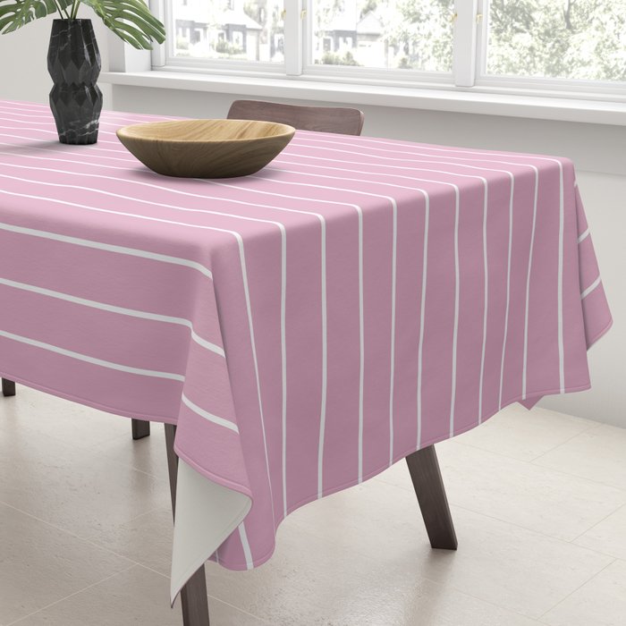 Minimal Arch XXVII Blush Pink Modern Geometric Lines Tablecloth Gallery Image 3