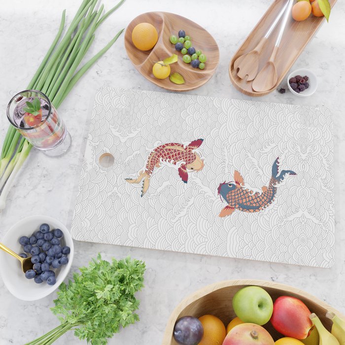 koi fish bold graphic Cutting Board Gallery Image 2