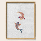 koi fish bold graphic Serving Tray Gallery Image 1
