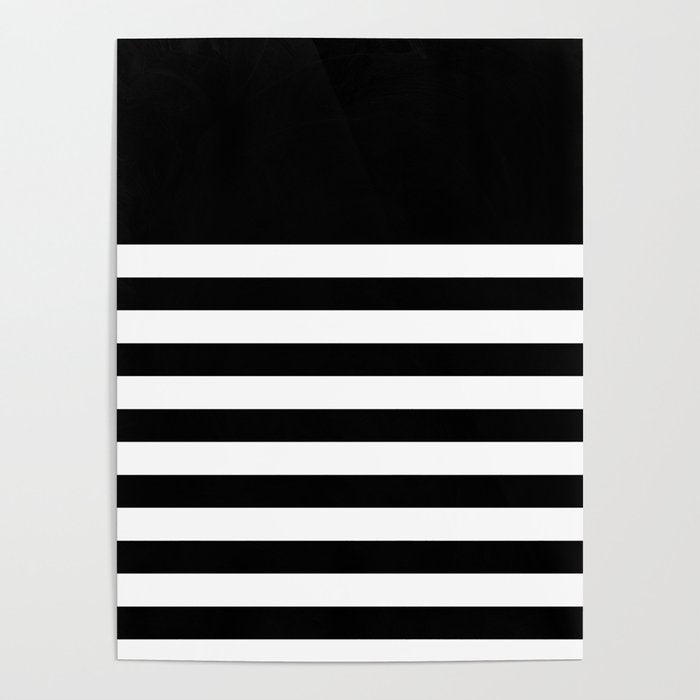 Elegant Black & White Stripes Poster Gallery Image 1