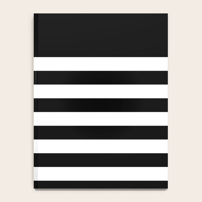 Elegant Black & White Stripes Notebook Gallery Image 4