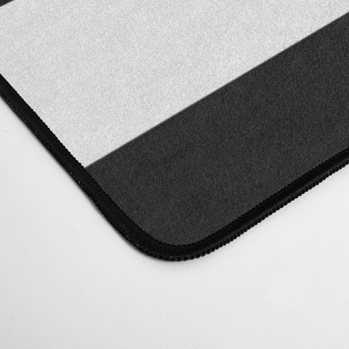 Elegant Black & White Stripes Desk Mat Gallery Image 4