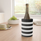 Elegant Black & White Stripes Wine Chiller Gallery Image 4