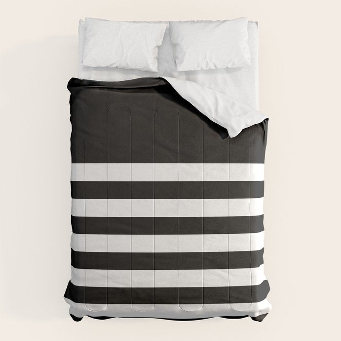 Elegant Black & White Stripes Comforter Gallery Image 1