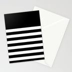 Elegant Black & White Stripes Stationery Card Gallery Image 2