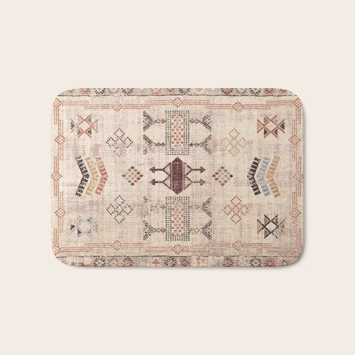 Moroccan Traditional Carpet Arwtork 11 Bath Mat Gallery Image 1