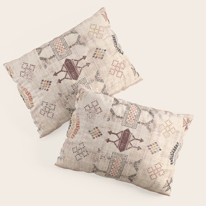 Moroccan Traditional Carpet Arwtork 11 Pillow Sham Gallery Image 1