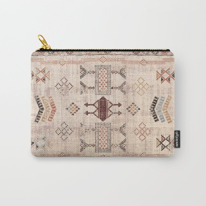 Moroccan Traditional Carpet Arwtork 11 Carry All Pouch Gallery Image 1
