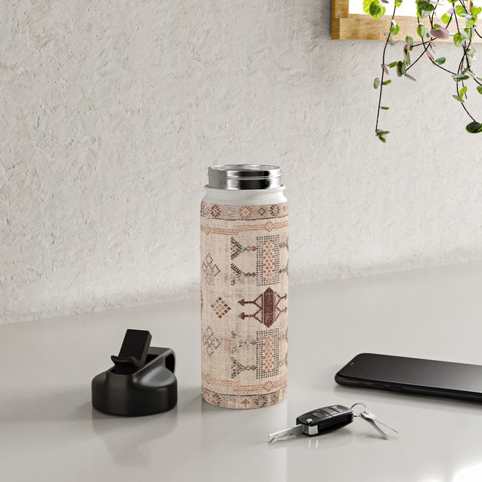 Moroccan Traditional Carpet Arwtork 11 Water Bottle Gallery Image 4