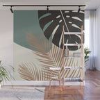 Minimal Monstera Palm Finesse #1 #tropical #decor #art #society6 Wall Mural Gallery Image 1