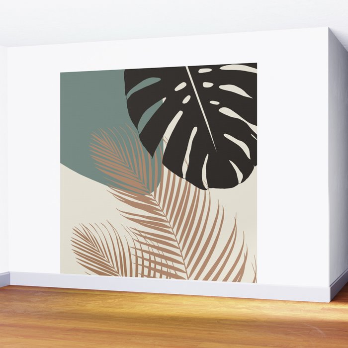 Minimal Monstera Palm Finesse #1 #tropical #decor #art #society6 Wall Mural Gallery Image 2