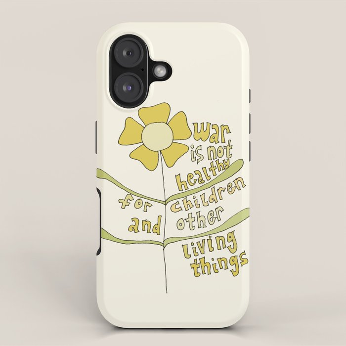 war is not healthy // retro art by surfy birdy iPhone Case Gallery Image 1