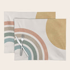 Mid Century Colorful Sun and Rainbow Placemat Gallery Image 1