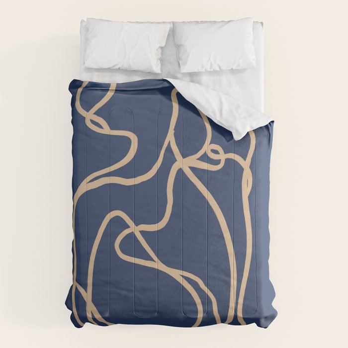 Abstract Line Art Cat 6 Comforter Gallery Image 1