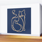 Abstract Line Art Cat 6 Wall Mural Gallery Image 2