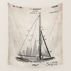 Sailboat Patent - Yacht Art - Antique Wall Tapestry Gallery Image 4