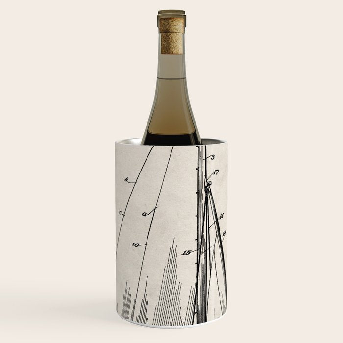 Sailboat Patent - Yacht Art - Antique Wine Chiller Gallery Image 1