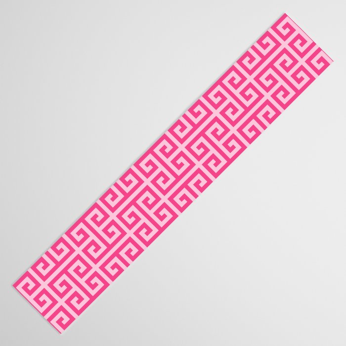 Girly Pink Large Greek Key Pattern Comforters Table Runner Gallery Image 3