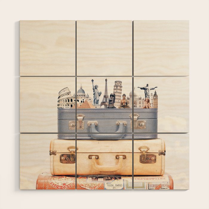 Travel Luggage Wood Wall Art Gallery Image 1