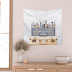 Travel Luggage Wall Tapestry Gallery Image 2