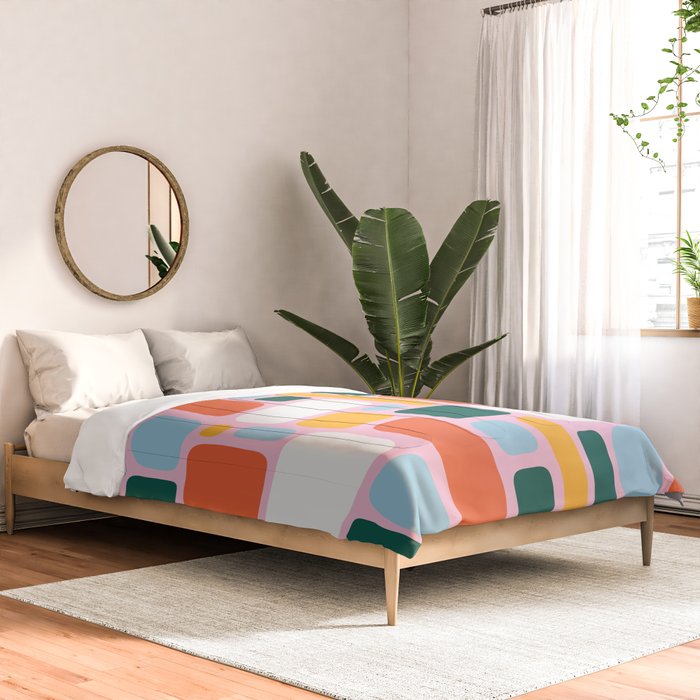 Colorful abstract geometric shape pattern Comforter Gallery Image 2