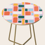 Colorful abstract geometric shape pattern Side Table Gallery Image 2
