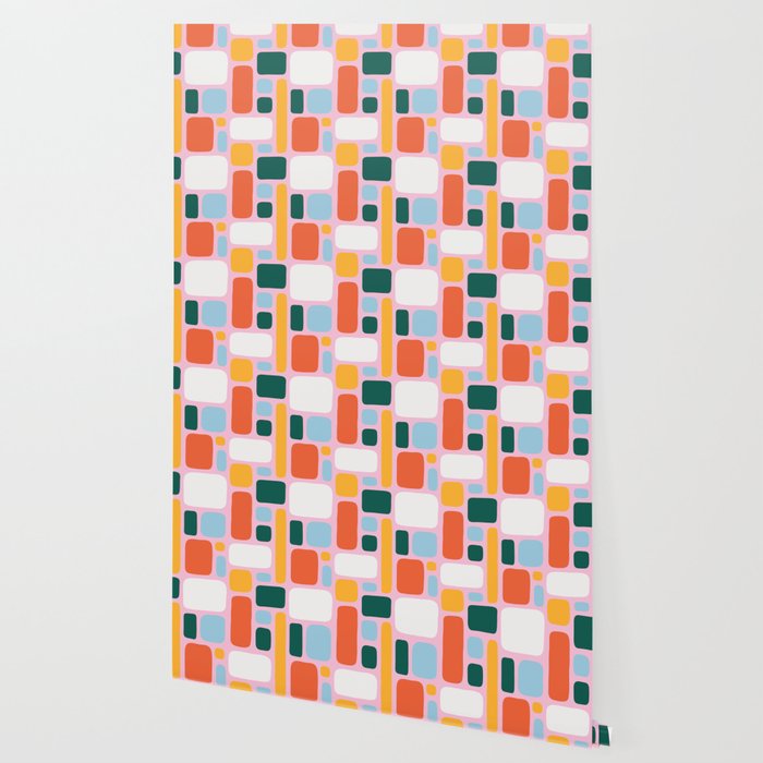 Colorful abstract geometric shape pattern Wallpaper Gallery Image 2