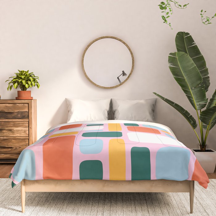 Colorful abstract geometric shape pattern Comforter Gallery Image 3