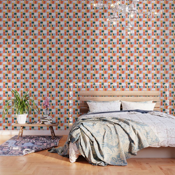 Colorful abstract geometric shape pattern Wallpaper Gallery Image 3