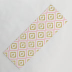 Pink & Gold Ikat Pattern Yoga Mat Gallery Image 1