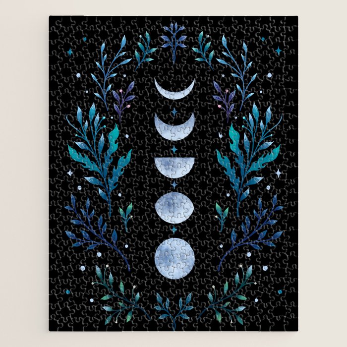 Moonlight Garden - Blue Jigsaw Puzzle Gallery Image 1