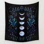 Moonlight Garden - Blue Wall Tapestry Gallery Image 4