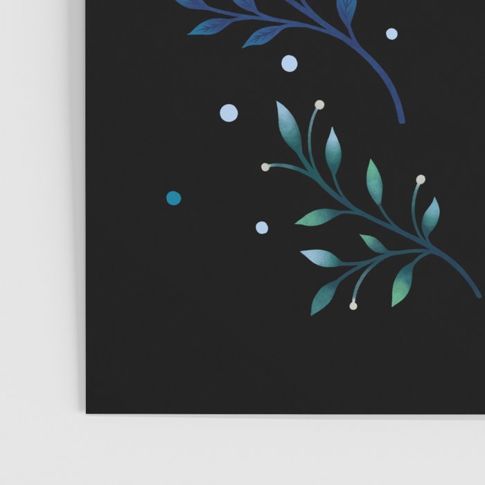 Moonlight Garden - Blue Poster Gallery Image 3