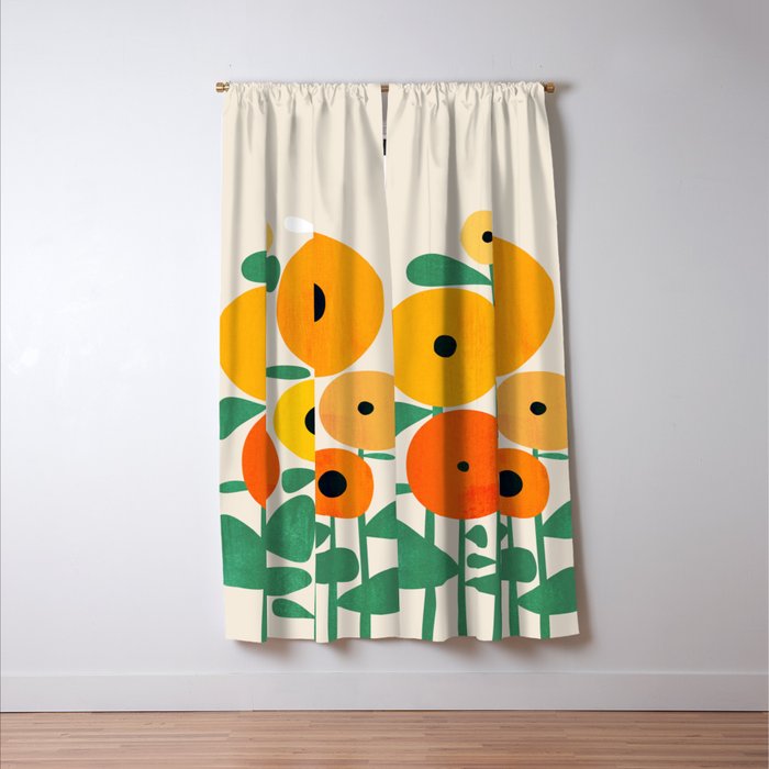 Sunflower and Bee Window Curtain Gallery Image 3