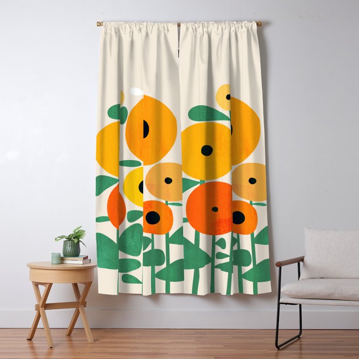 Sunflower and Bee Window Curtain Gallery Image 5
