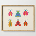 Wonderful Winged Insects - Colorful Retro Bugs Serving Tray Gallery Image 1