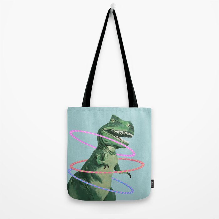T-Rex the Hula Dancer in Green Tote Bag Gallery Image 2