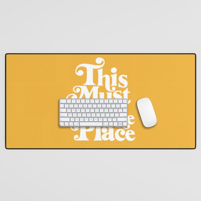 This Must Be The Place - Yellow Palette Desk Mat Gallery Image 1