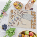 Still Life with a Vase of Autumn Blooms Cutting Board Gallery Image 2