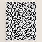 Abstract black and white line doodle pattern Jigsaw Puzzle Gallery Image 1