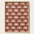 block print suns on rust Serving Tray Gallery Image 1