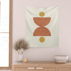 Half-circle Balance - Orange Wall Tapestry Gallery Image 2