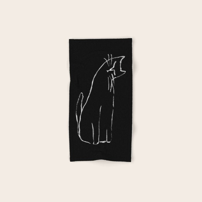 Curious cat impression Bath Towel Gallery Image 1