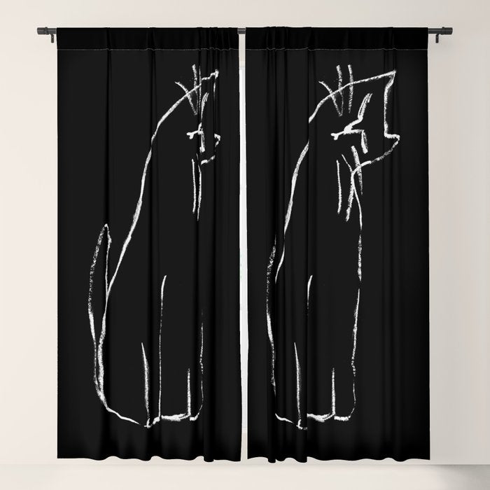Curious cat impression Window Curtain Gallery Image 5